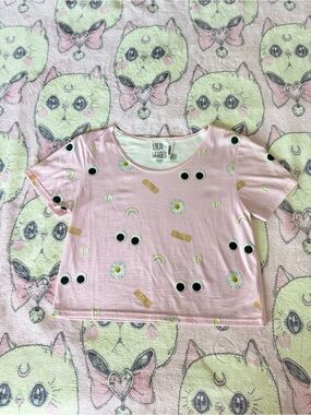 Local Heroes Pink Graphic Cropped Tee